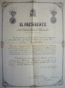 Diploma de 1886