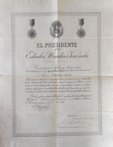 Diploma de 1889